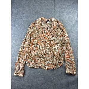 VTG Womyn Women's 8 Sheer 100% Silk Ruffle Groovy Y2K Retro Fairy Whimsy Hippie